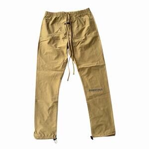 AW 21 Fear of God Essentials Summer Track Pant Drawstring Nylon Tan Medium